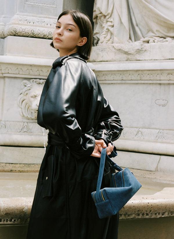 Elleme Trousse Suede Marine