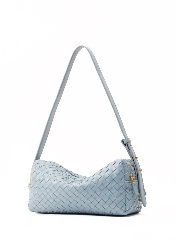 Elleme Trousse Woven Leather Artic Blue