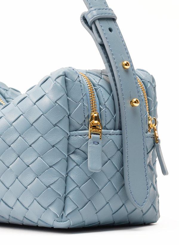Elleme Trousse Woven Leather Artic Blue