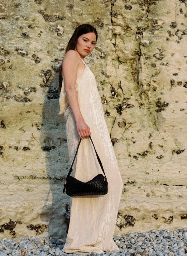 Elleme Trousse Woven Leather Black