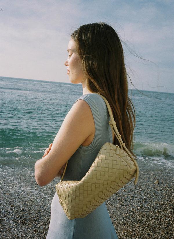 Elleme Trousse Woven Leather Butter