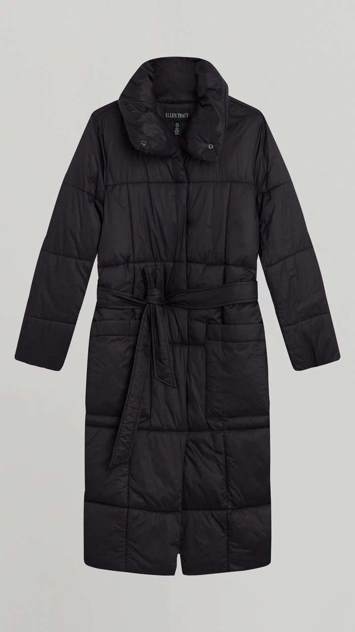 Ellen Tracy BELTED PILLOW COAT
