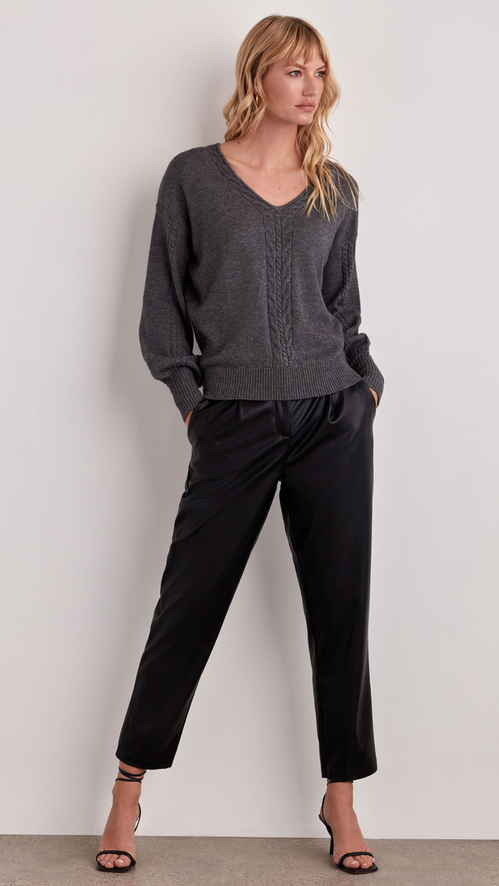 ellen tracy CABLE-KNIT SWEATER