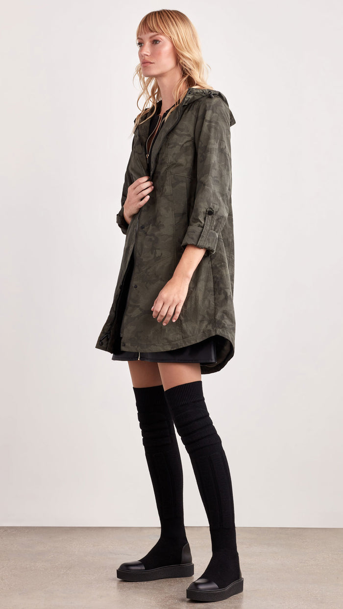 ellen tracy CAMMO RAIN JACKET