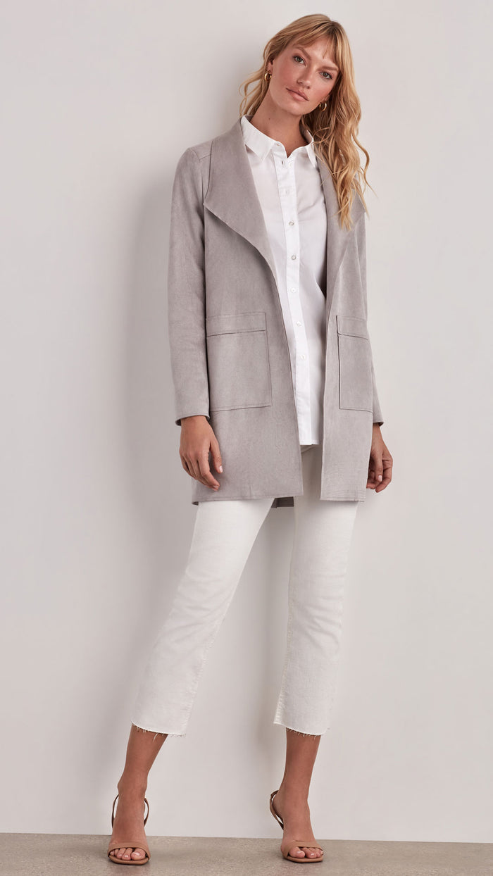 ellen tracy FAUX SUEDE JACKET