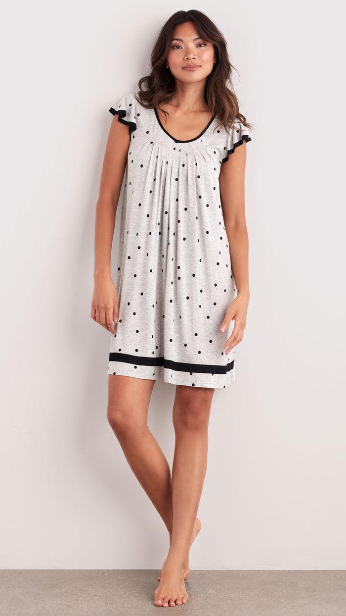 ellen tracy FLUTTER SLEEVE SLEEP CHEMISE