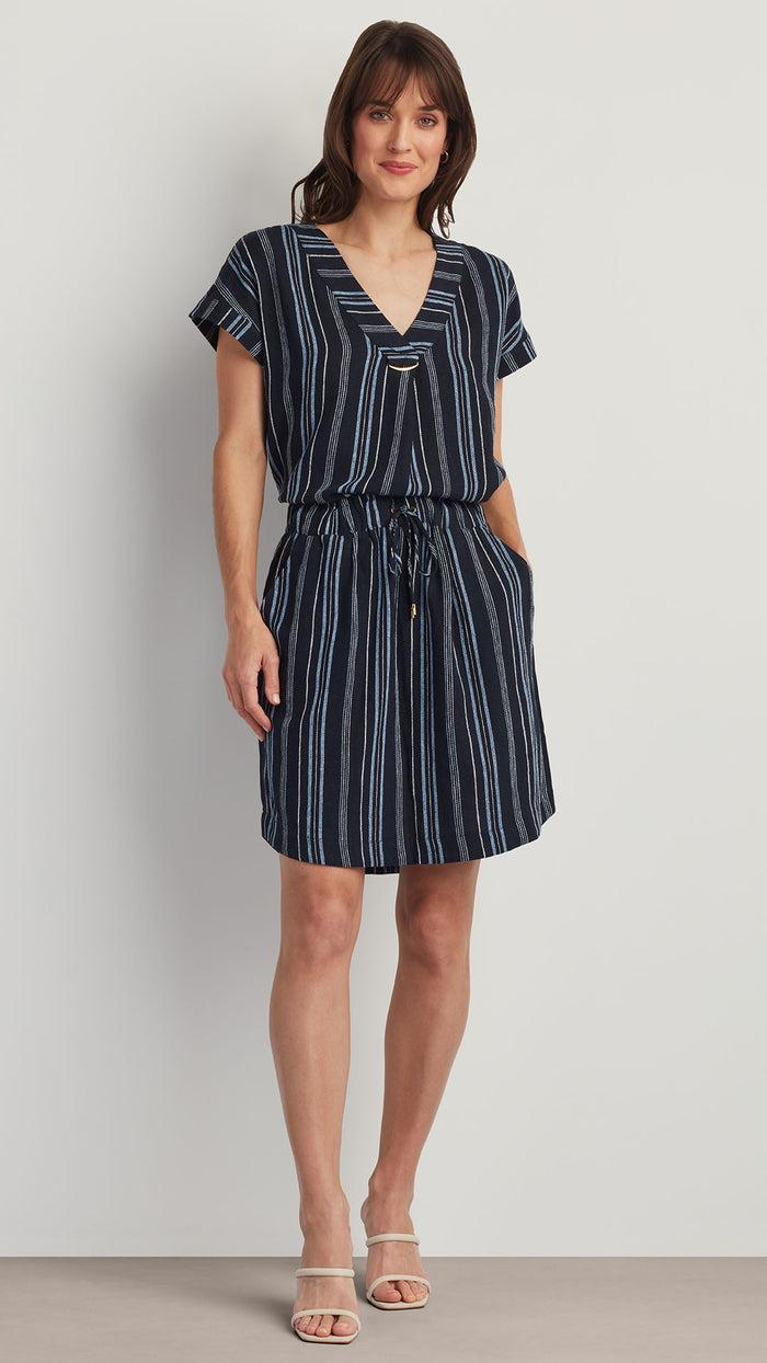 ellen tracy LINEN BLEND PAPERBAG WAIST SKIRT