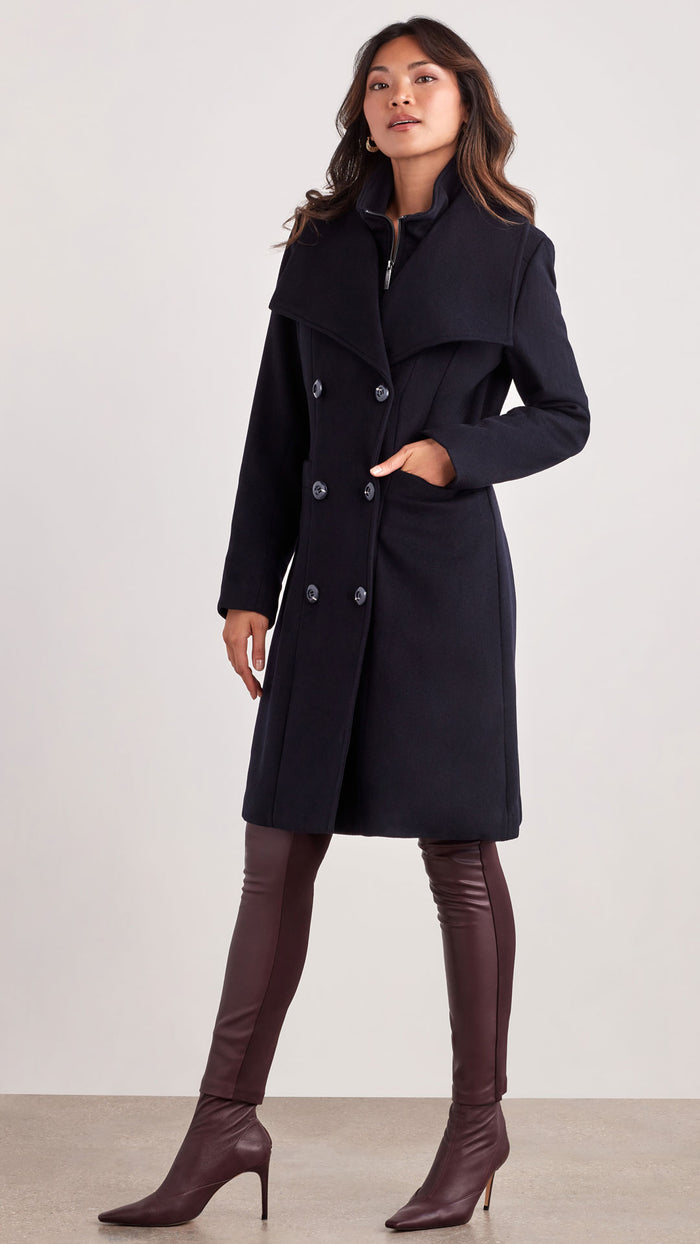 ellen tracy OVERSIZED COLLAR PEA COAT