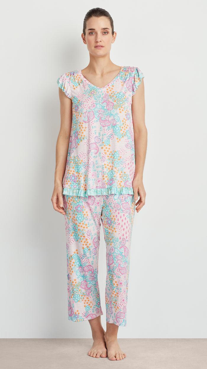 ellen tracy PJ SET WITH CROPPED PANT