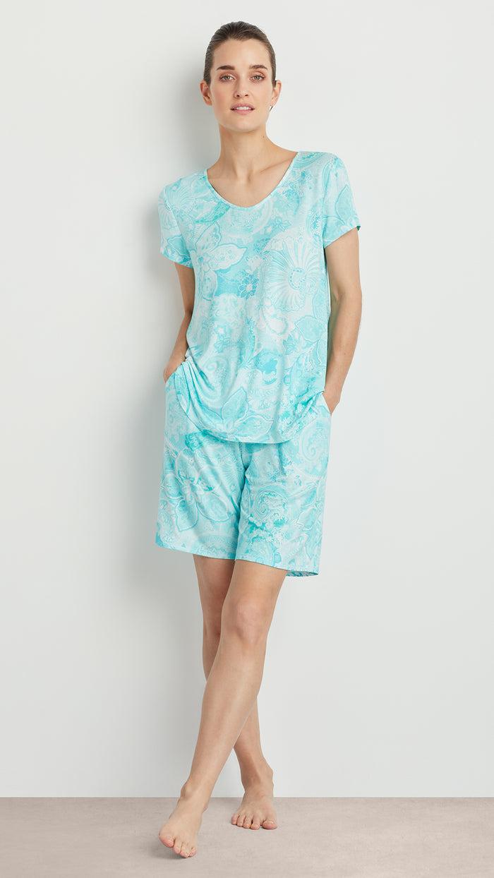ellen tracy SHORT SLEEVE BERMUDA PJ SET