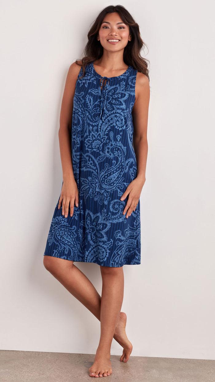 ellen tracy SLEEVELESS MIDI SLEEP DRESS