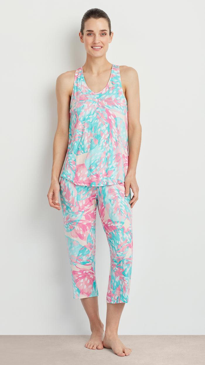 ellen tracy TANK PJ SLEEP SET WITH CROPPED PANT