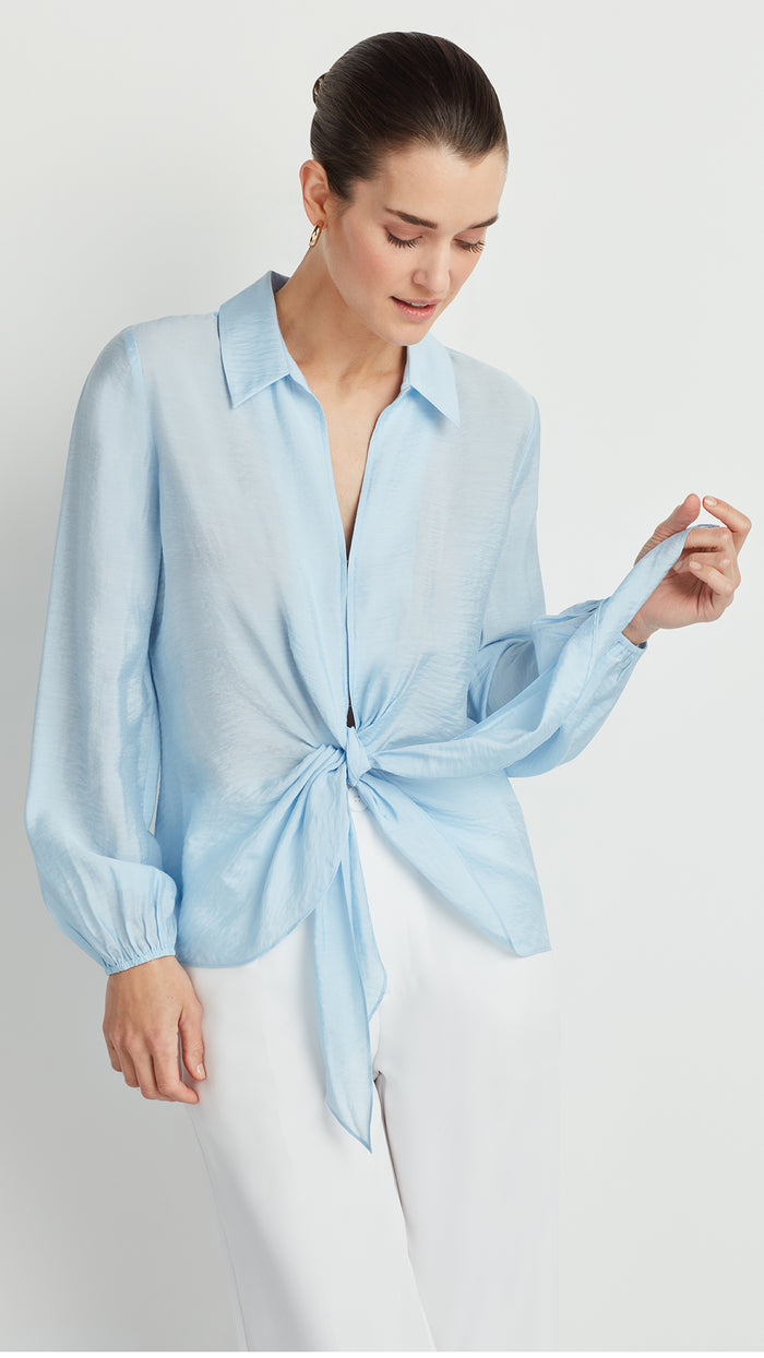 Ellen Tracy TIE FRONT BLOUSE