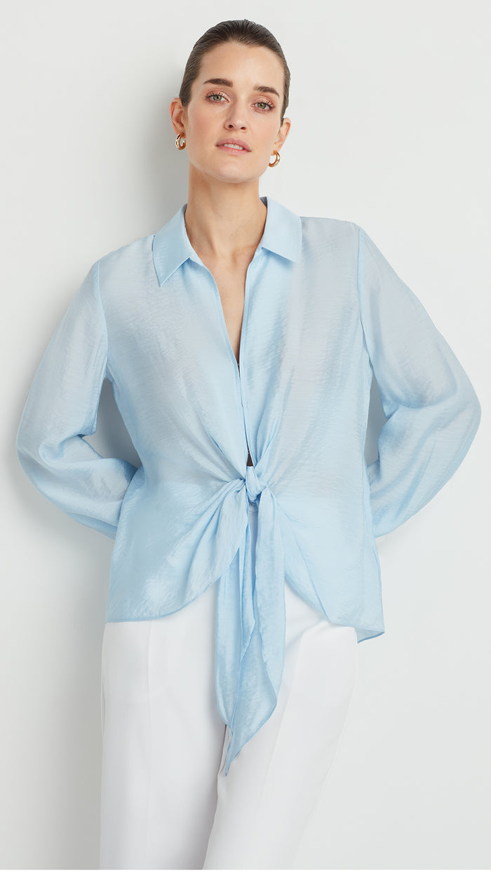 Ellen Tracy TIE FRONT BLOUSE