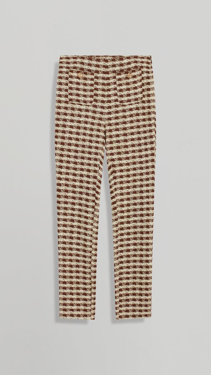 ellen tracy VIOLET HOUNDSTOOTH PANT