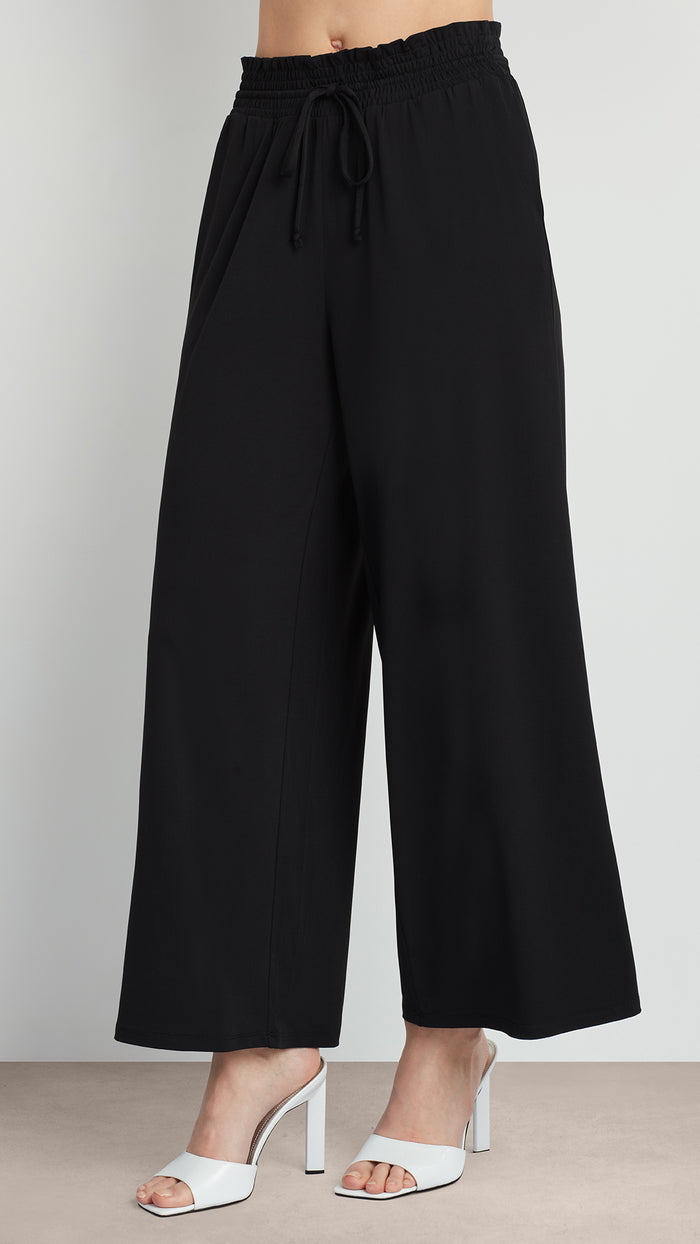 Ellen Tracy WIDE LEG PANT WITH SMOCKED WAIST