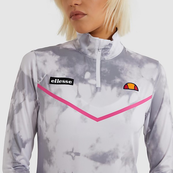 Ellesse Frielo Half Zip Top White Tie Dye