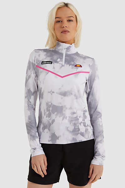 ellesse Frielo Half Zip Top White Tie Dye
