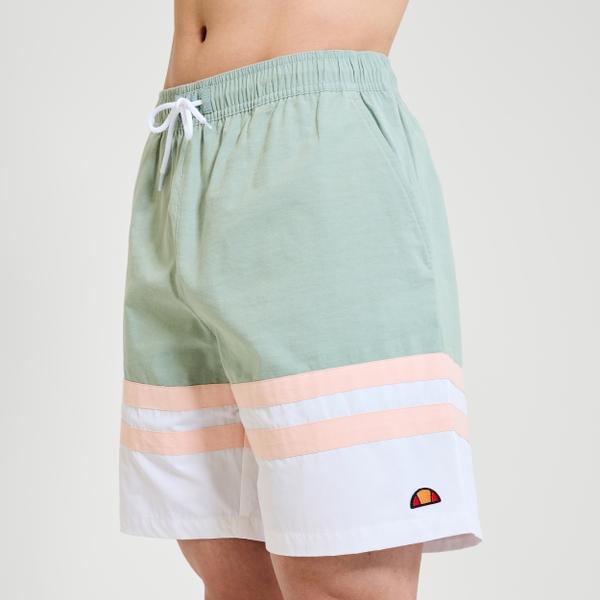 Ellesse Men's Metuli Swim Short Green/Off White