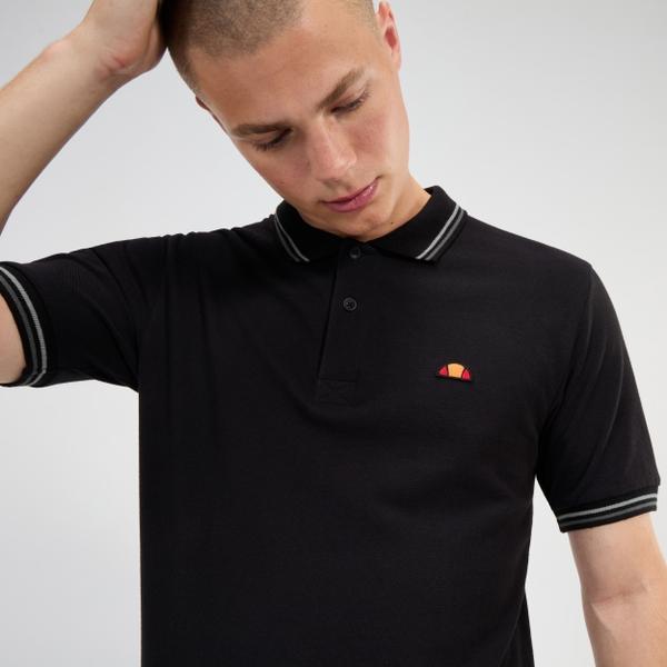 Ellesse Men's Rooks Polo Black/Grey/White