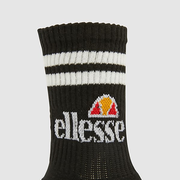 Ellesse Unisex Pullo 3 Pack Socks Black