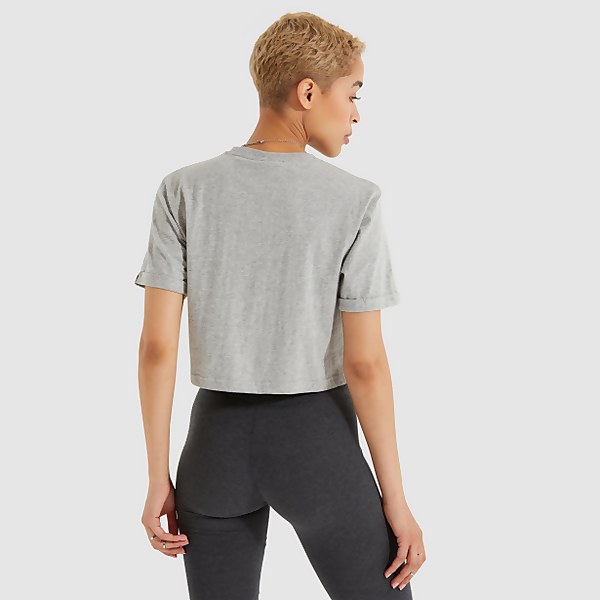 Ellesse Women's Alberta Cropped T-Shirt Grey Marl