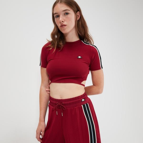 Ellesse Women's Maldonado Crop Tee Burgundy