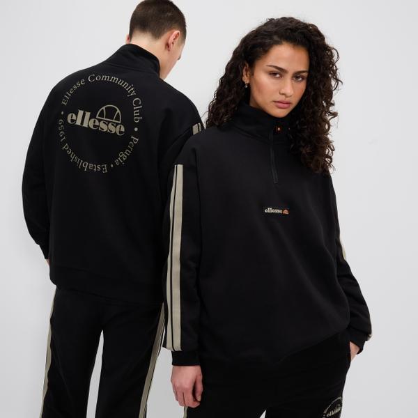 Ellesse Zaragoza 1/2 Zip Track Top Black