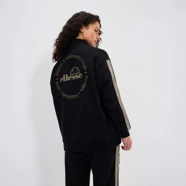 Ellesse Zaragoza 1/2 Zip Track Top Black