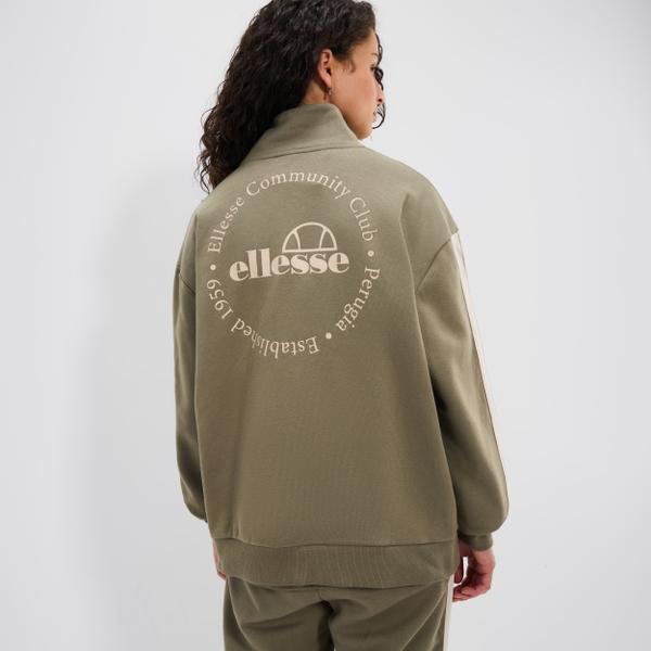 Ellesse Zaragoza 1/2 Zip Track Top Khaki
