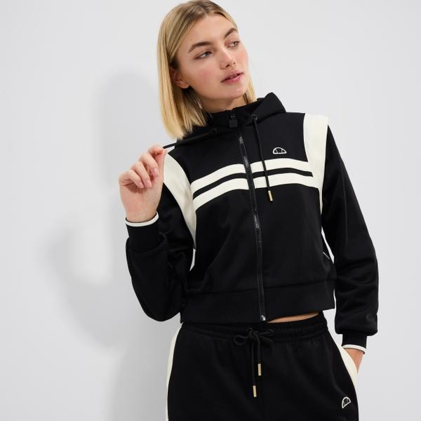Ellesse Women's Perna Cropped Track Top Black/Off White