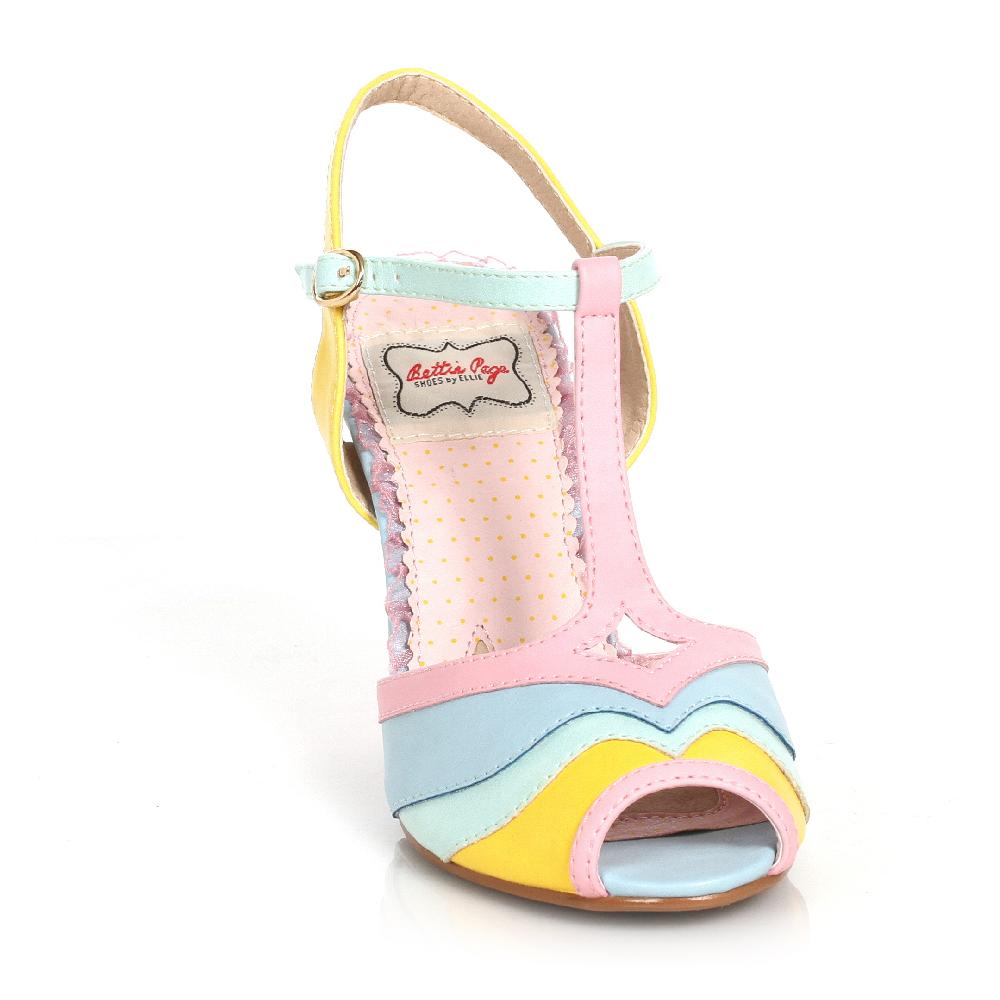 Ellis Curtain 4" Peep Toe T-Strap Shoe With Buckle Closure