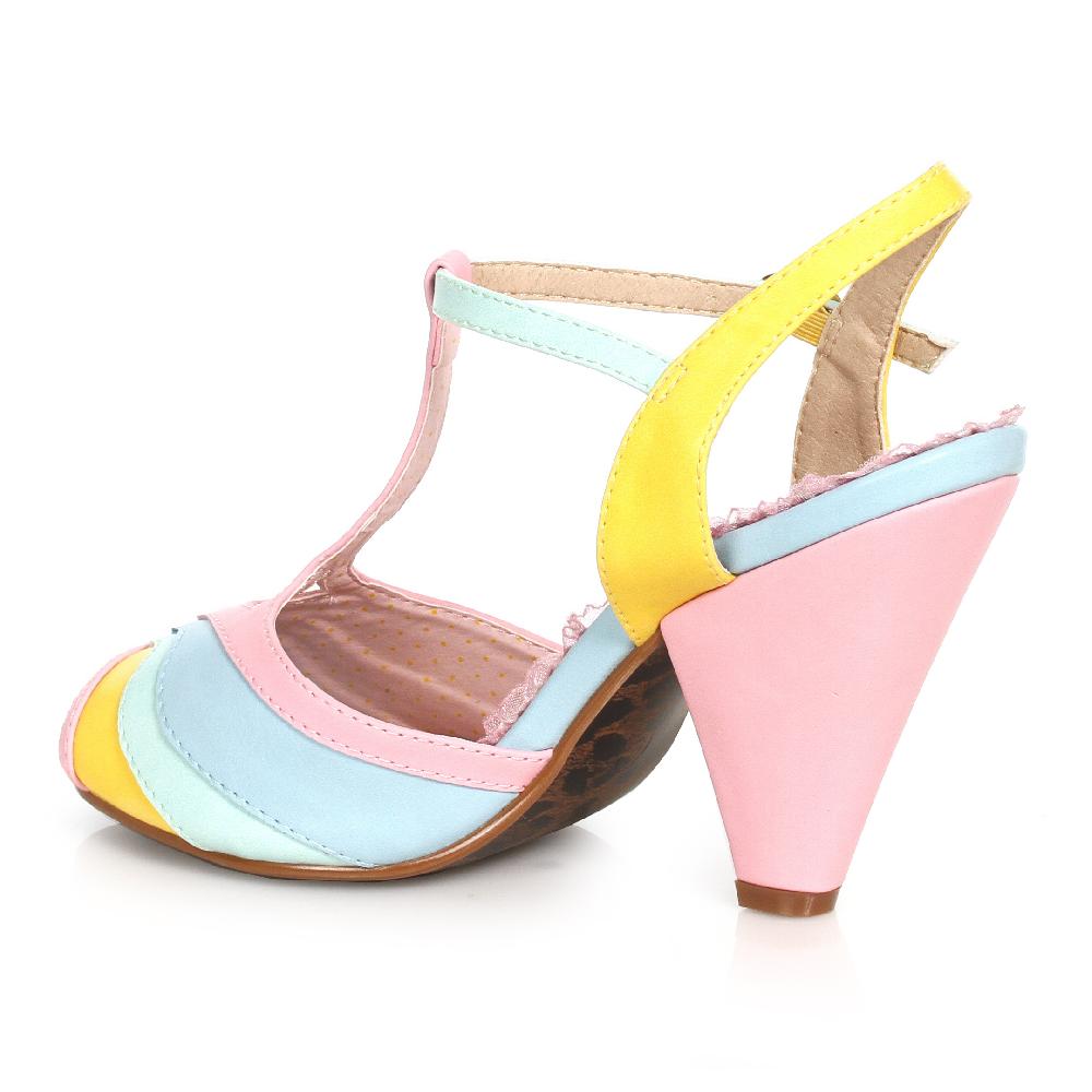 Ellis Curtain 4" Peep Toe T-Strap Shoe With Buckle Closure