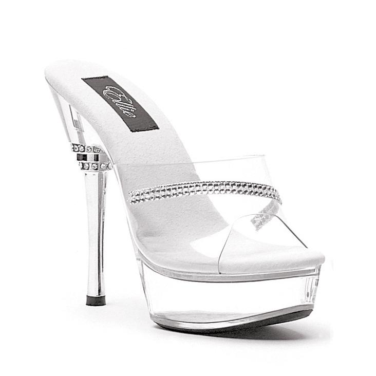 Ellis Curtain 6" Rhinestone Heel Mule W/Rhinestone On Upper