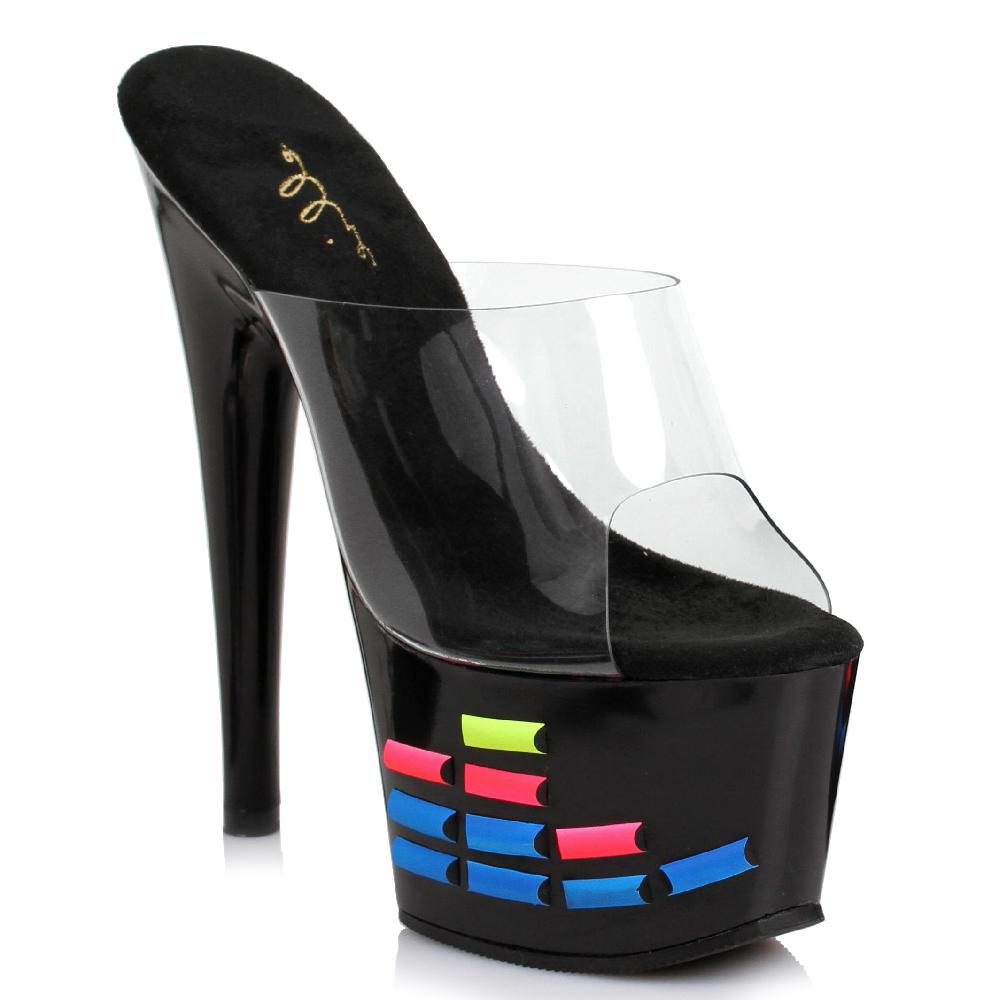 ellis curtain 7 inch Mule With Neon Equalizer Pattern