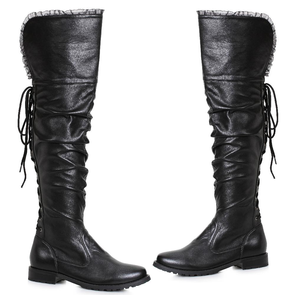 ellis curtain 1" Heel Over The Knee Pirate Boot