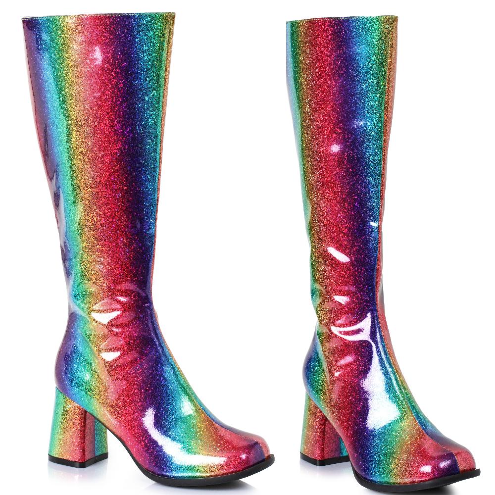 Ellis Curtain 3" Knee High Rainbow Boots W/Zipper