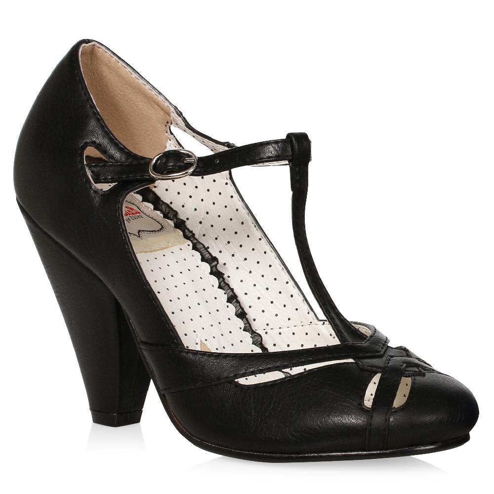 Ellis Curtain 4" Cone Heel Closed Toe T-Strap Shoe