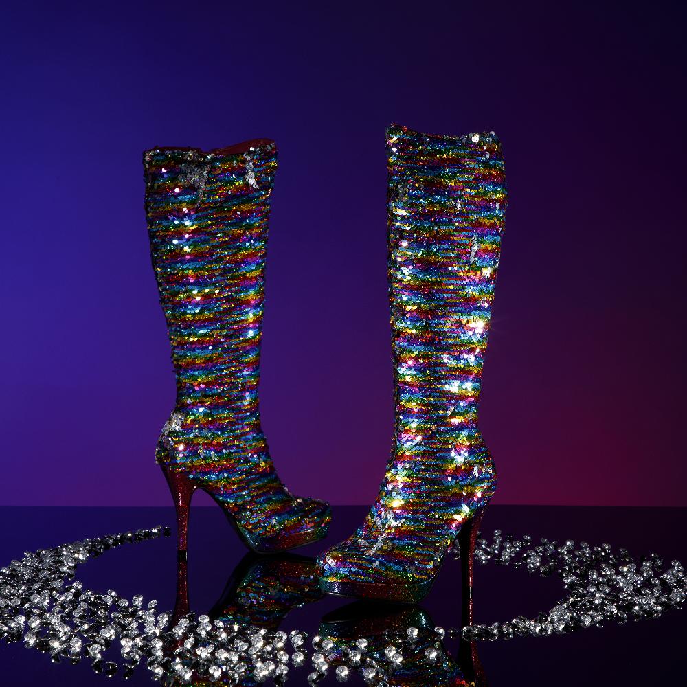 Ellis Curtain 4" MERMAID FLIP SEQUINS BOOT