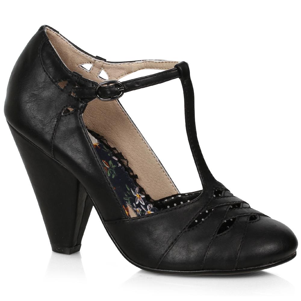 ellis curtain 4" T-STRAP PUMP WITH CUT OUTS