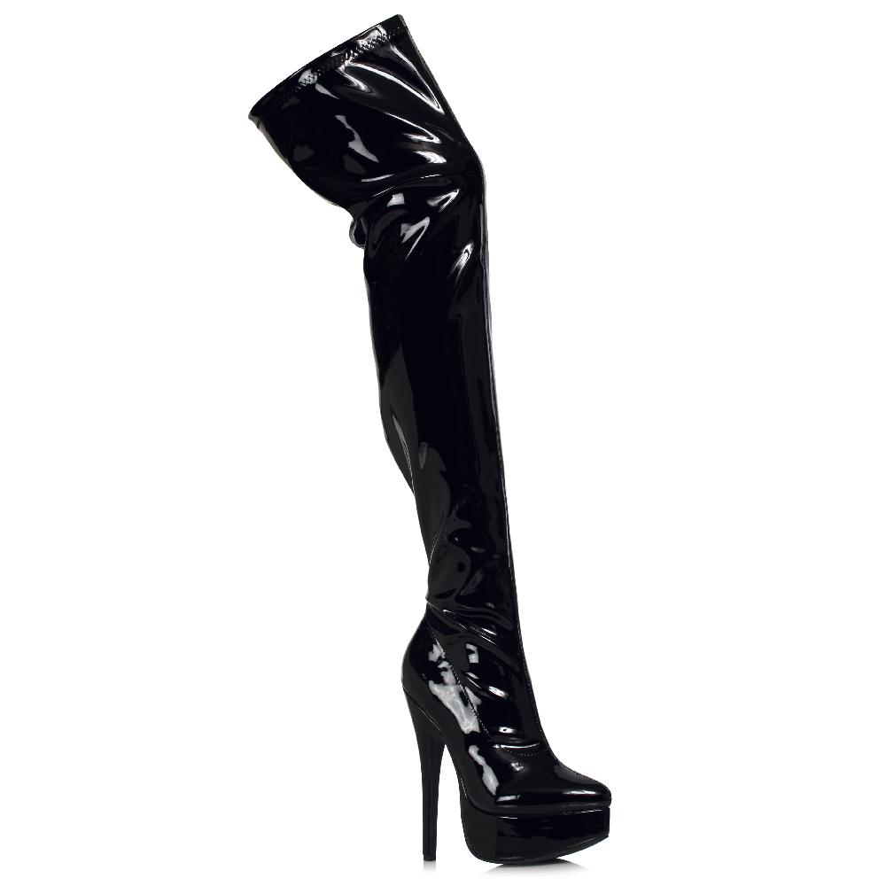 Ellis Curtain 6.5" Heel Thigh High Stretch Boots