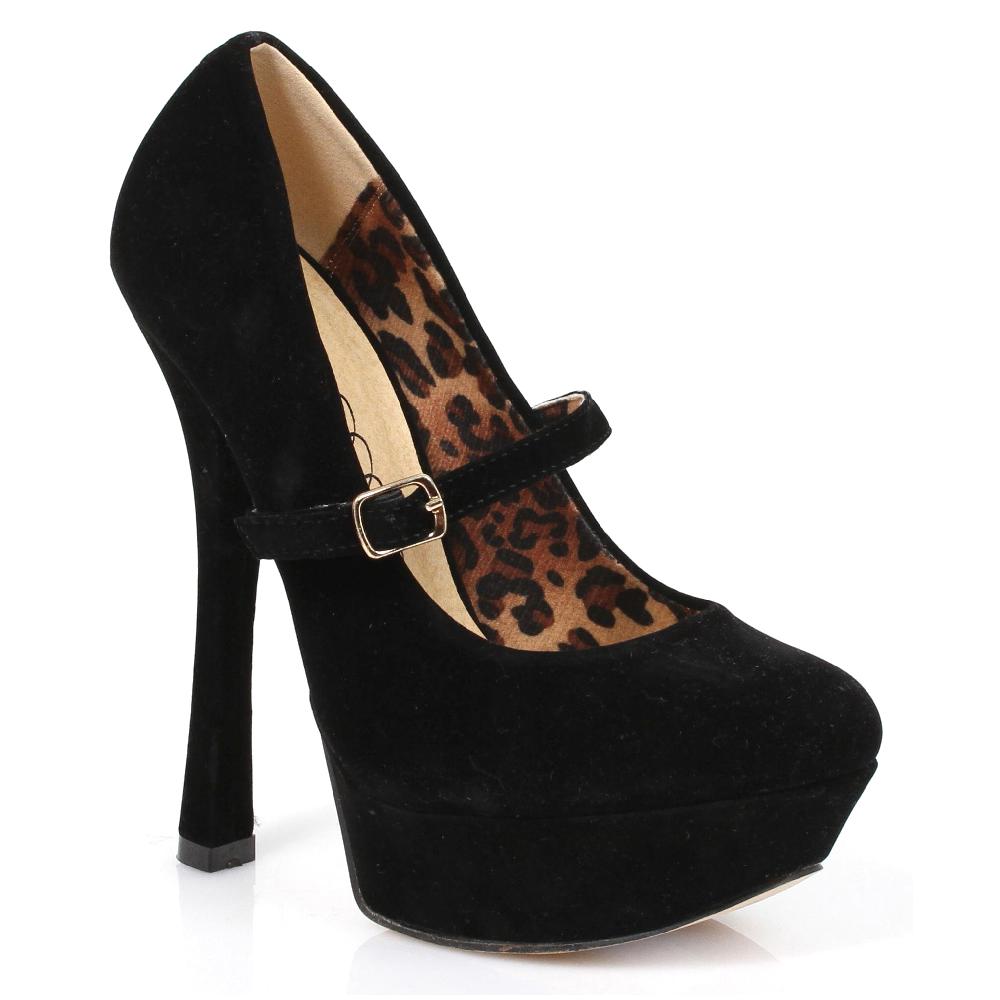 Ellis Curtain 6"Fetish Pump In Velvet