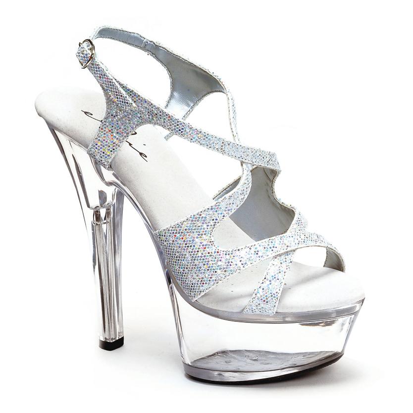 Ellis Curtain 6" Heel Silver Glitter Strappy Sandal