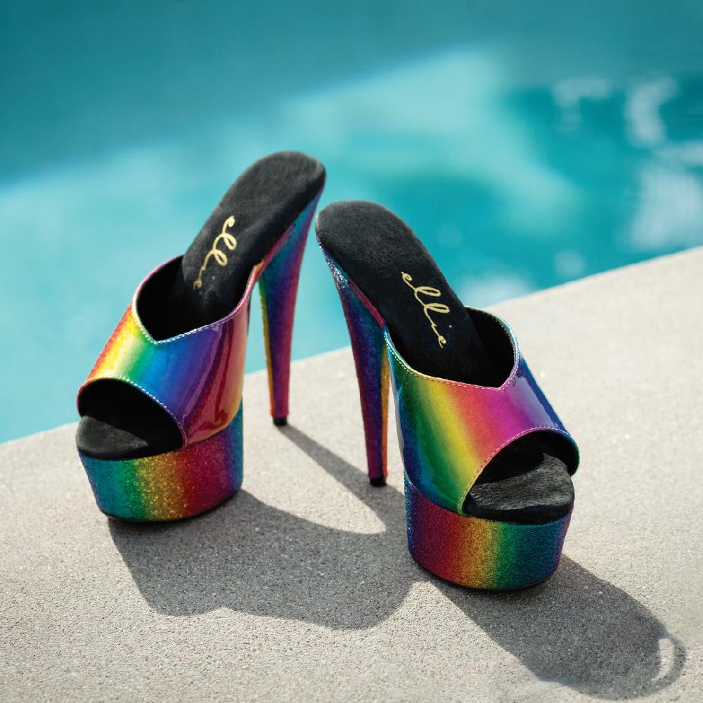 Ellis Curtain 6" Mule With Rainbow Platform