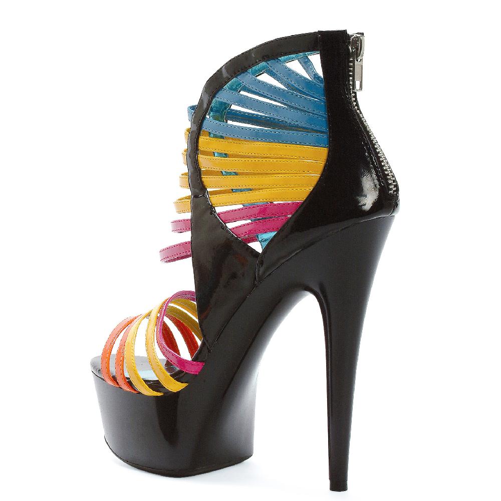 Ellis Curtain 6" Platform Multi Color Straps