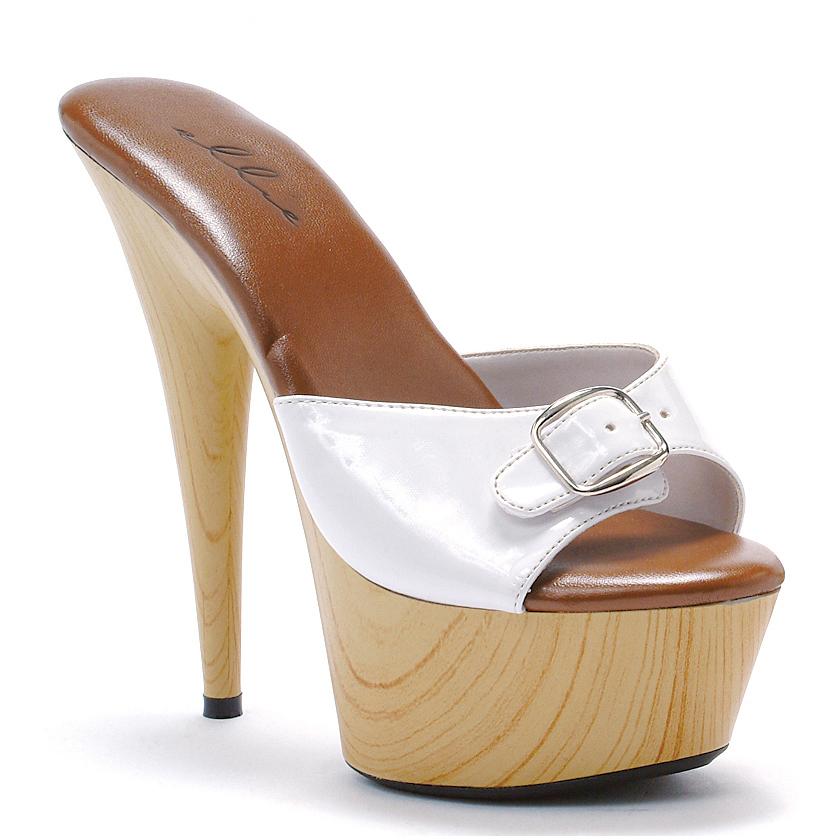 Ellis Curtain 6" Pointed Heel Mule W/ Wood Platform