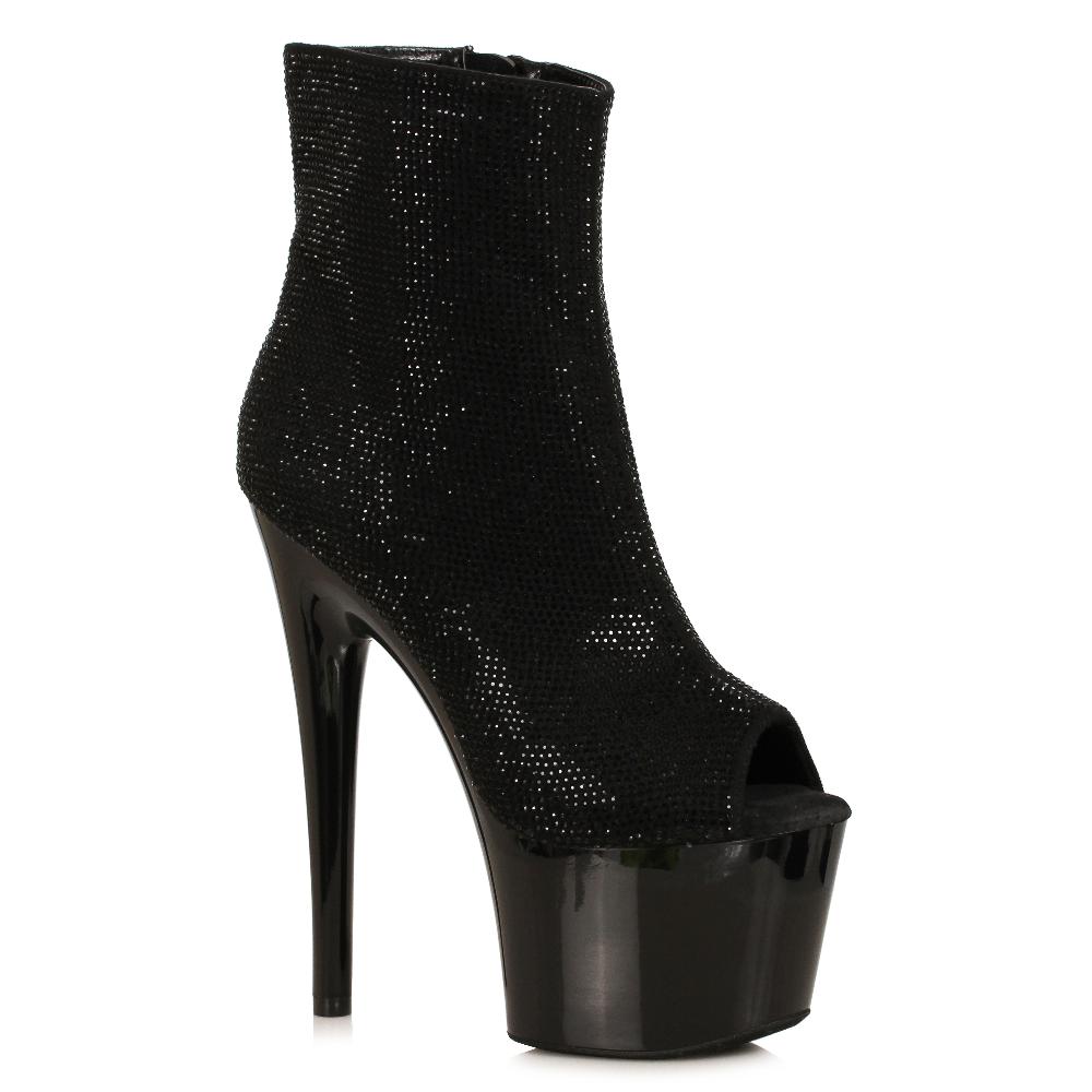 Ellis Curtain 7" Heel Ankle Boot With Rhinestones
