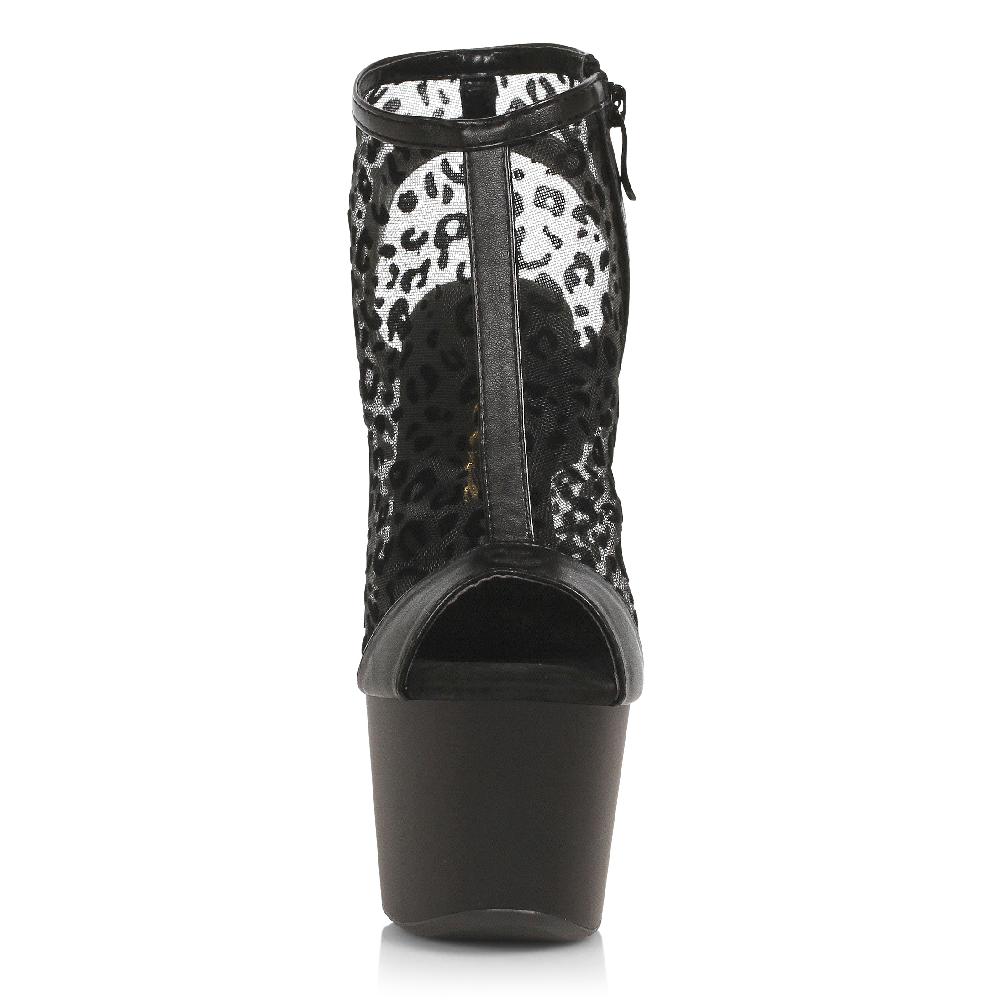 Ellis Curtain 7" Peeptoe Leopard Bootie