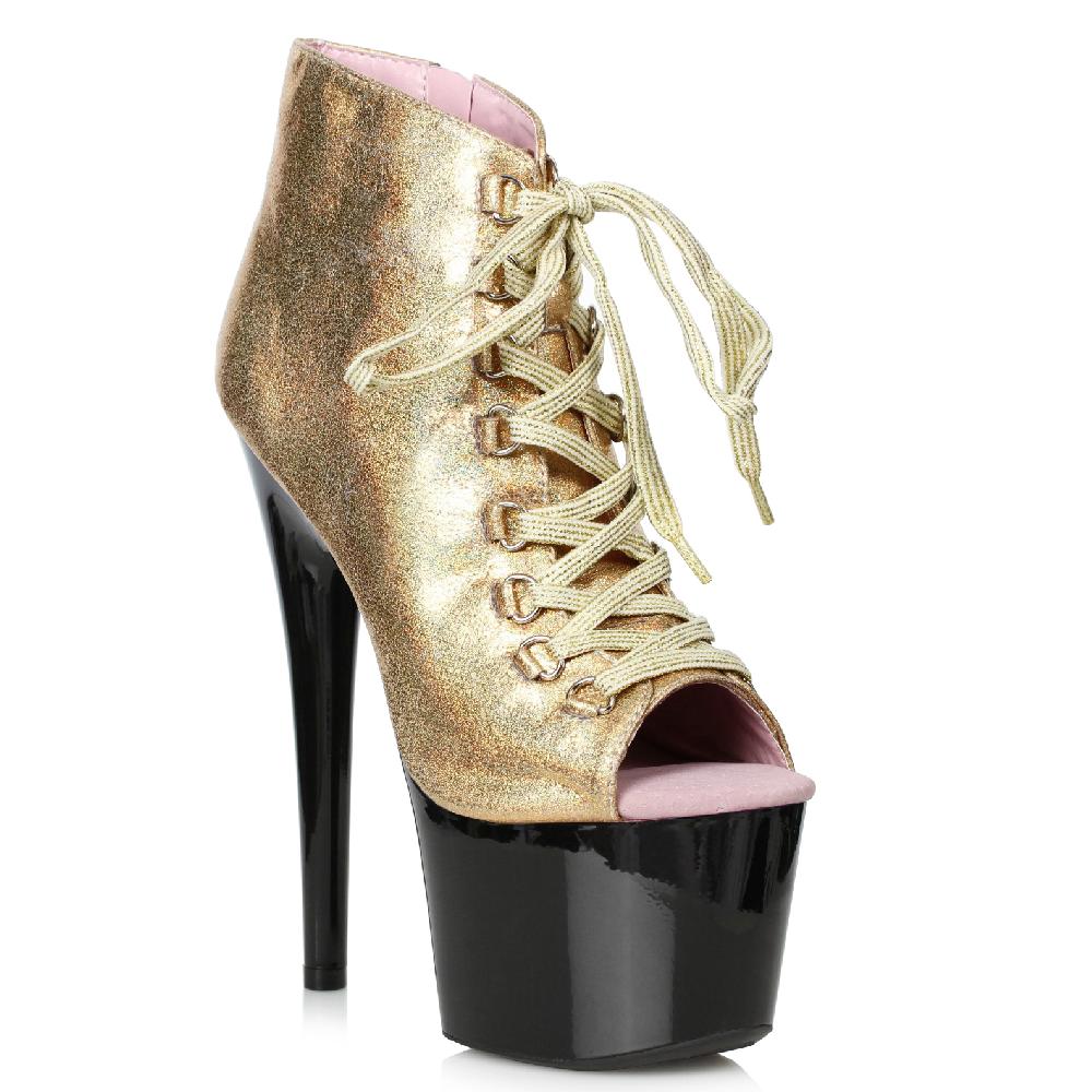 Ellis Curtain 7" Peeptoe Shimmer Bootie