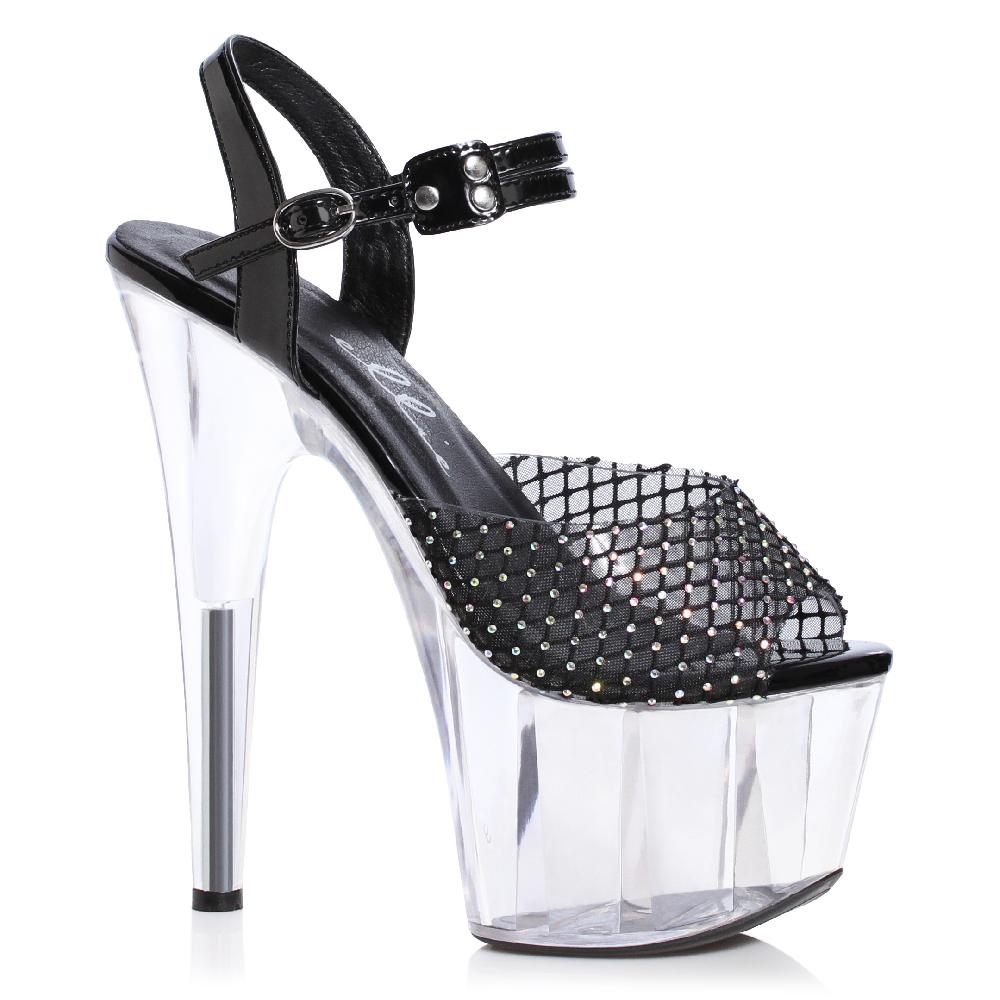 Ellis Curtain 7" Stiletto With Rhinestone Mesh